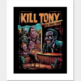 Kill Tony Live Comedy Podcast Evil Cartoon Design - Dark Humor Art Posters and Art